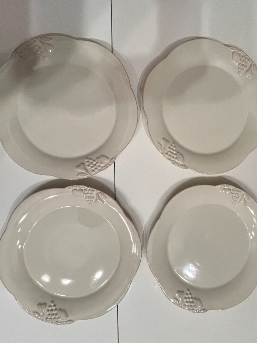 Casafina Madeira Harvest Vanilla Cream 11" Dinner Plates Set of 4